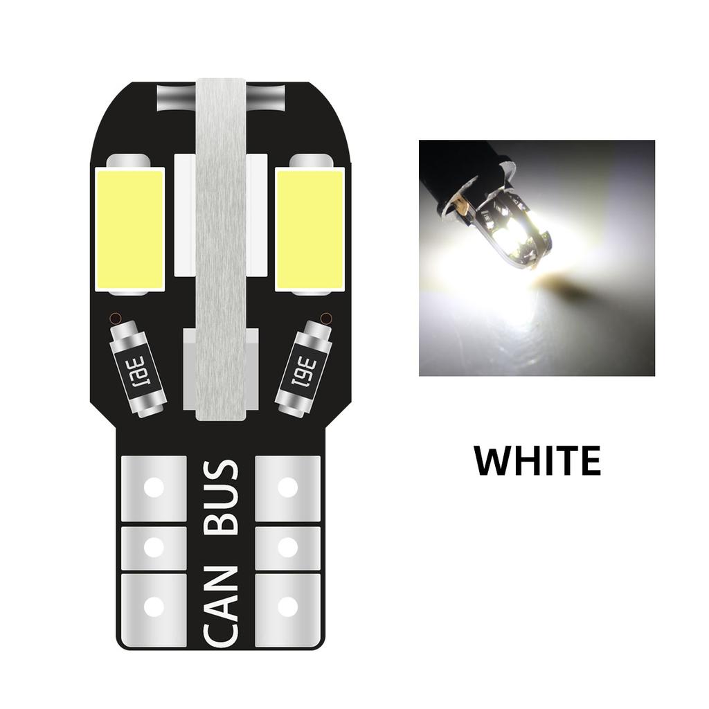 20pcs W5W T10 LED Bulbs Canbus 5730 8SMD 6000K 194 168 LED Car Interior Map Dome Lights Parking Light Auto Signal Lamp 12V Dome Lights 6