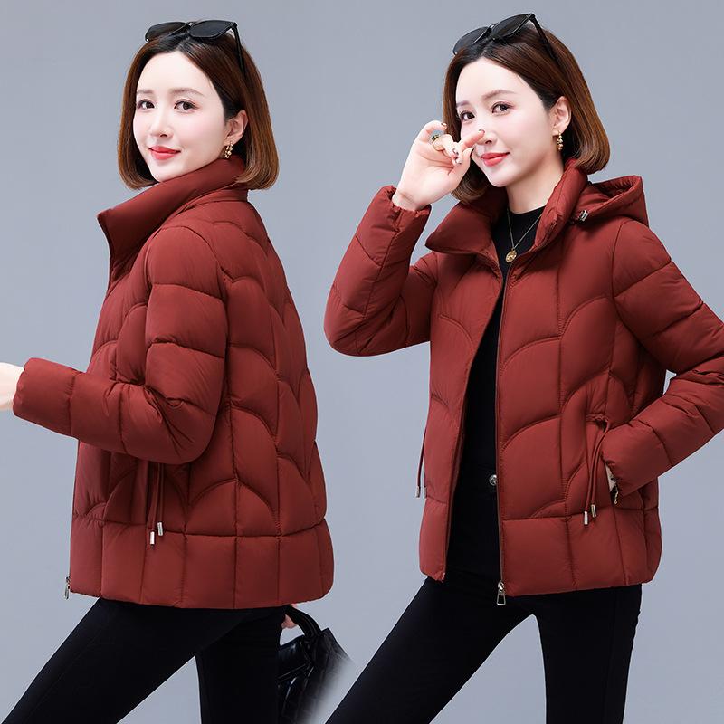 

Одежда для женщин среднего и пожилого возраста, Хлопковая куртка для защиты от холода, Толстая и теплая короткая хлопковая куртка, Зимняя хлопковая куртка XXXXXL красный