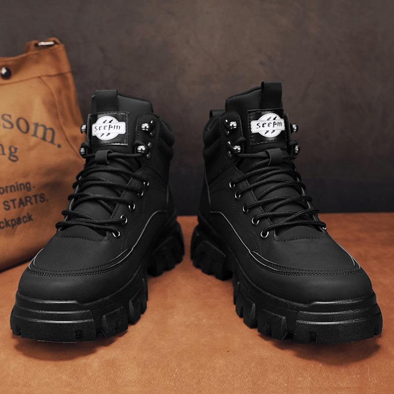 Men's Shoes Autumn New Martin Boots Tooling Shoes Locomotive Shoes Hiking Shoes Casual Shoes Trendy Shoes Outdoor