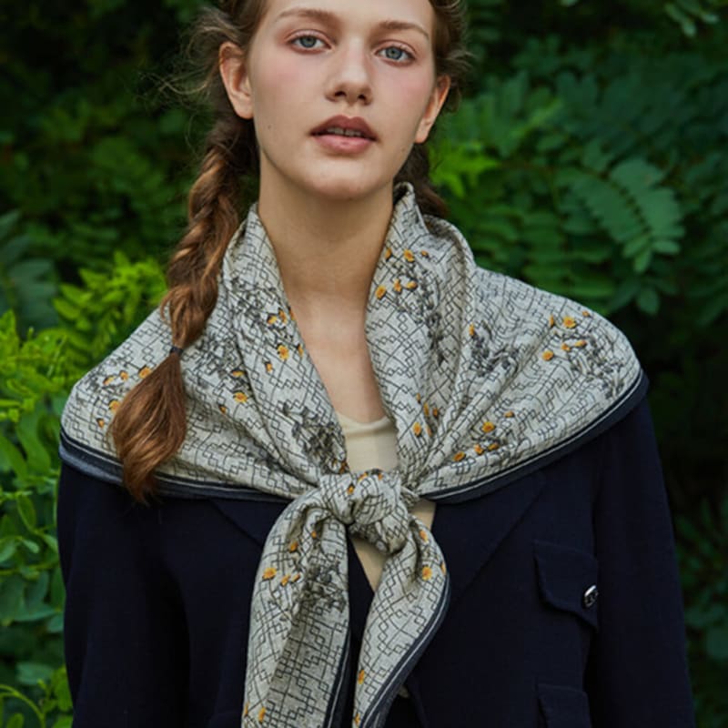 ANA MAISON Familiar Old Thing Silk Wool Scarf [PMsw-1431]
