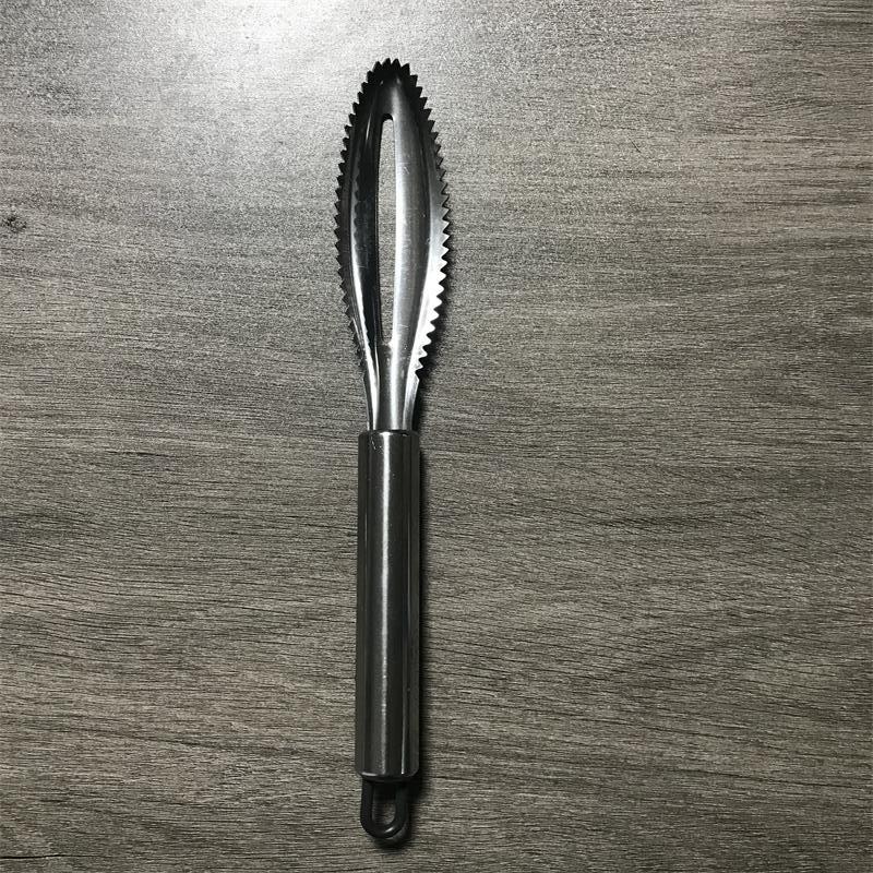 Stainless Steel Fish Scale Cleaner Scraper Scale Peeler Remover Tool Fishes Skin Steel Shaver Remover Cleaning Brush