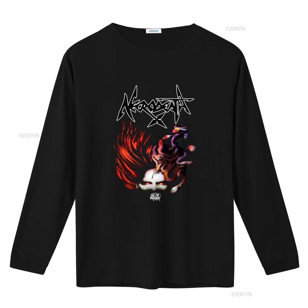New Dtg dtf T shirt NECRODEATH Into the Macabre Gothic Horror Band vintage Washed homme Stylish graphic Casual Soft