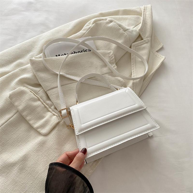 Fashionable Minimalist Small Square Handbag For Women With Unique Stitching Details