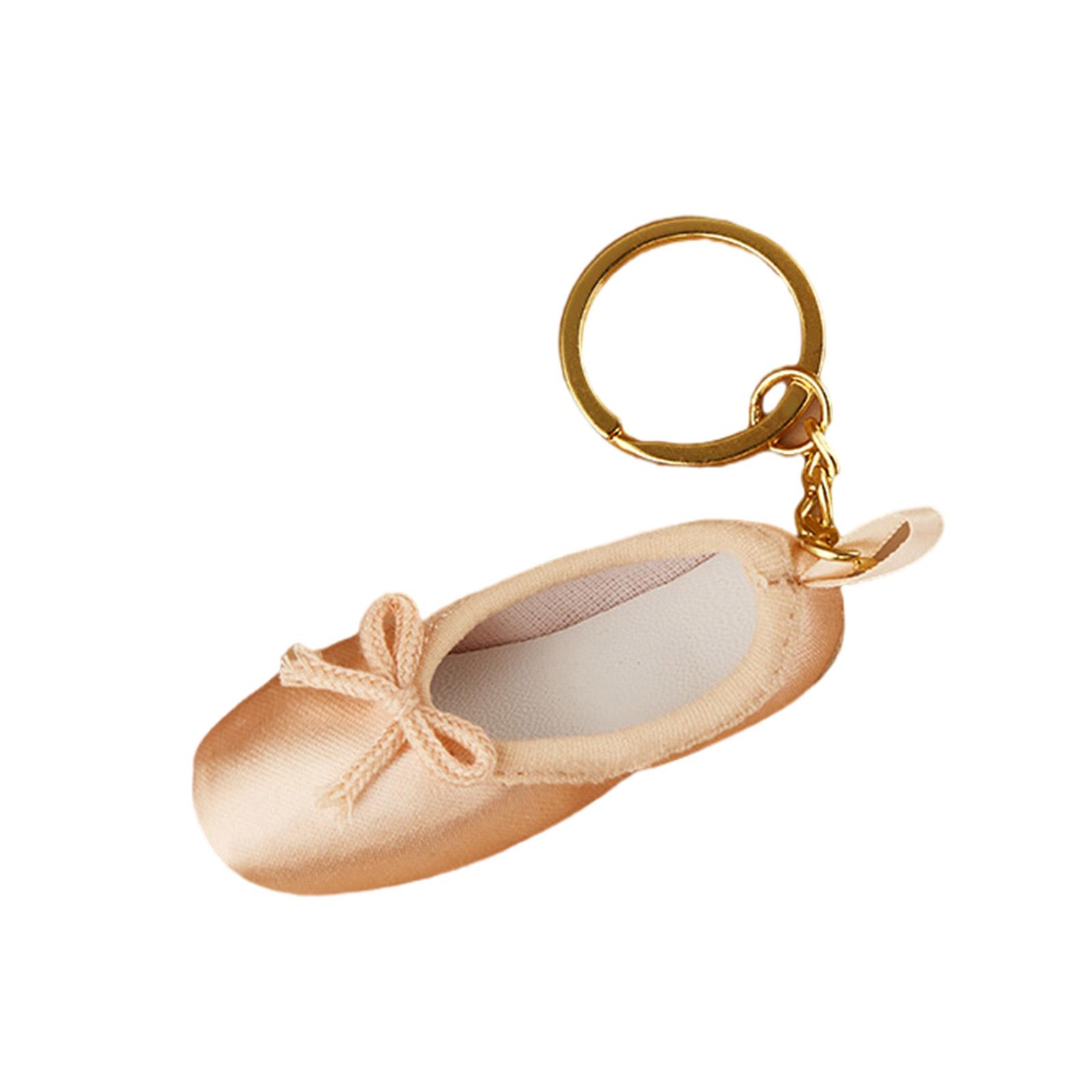 

Миниатюрный брелок для ключей в виде балетной пуанты, элегантный брелок для ключей, подвеска для сумки для любителей балета и моды