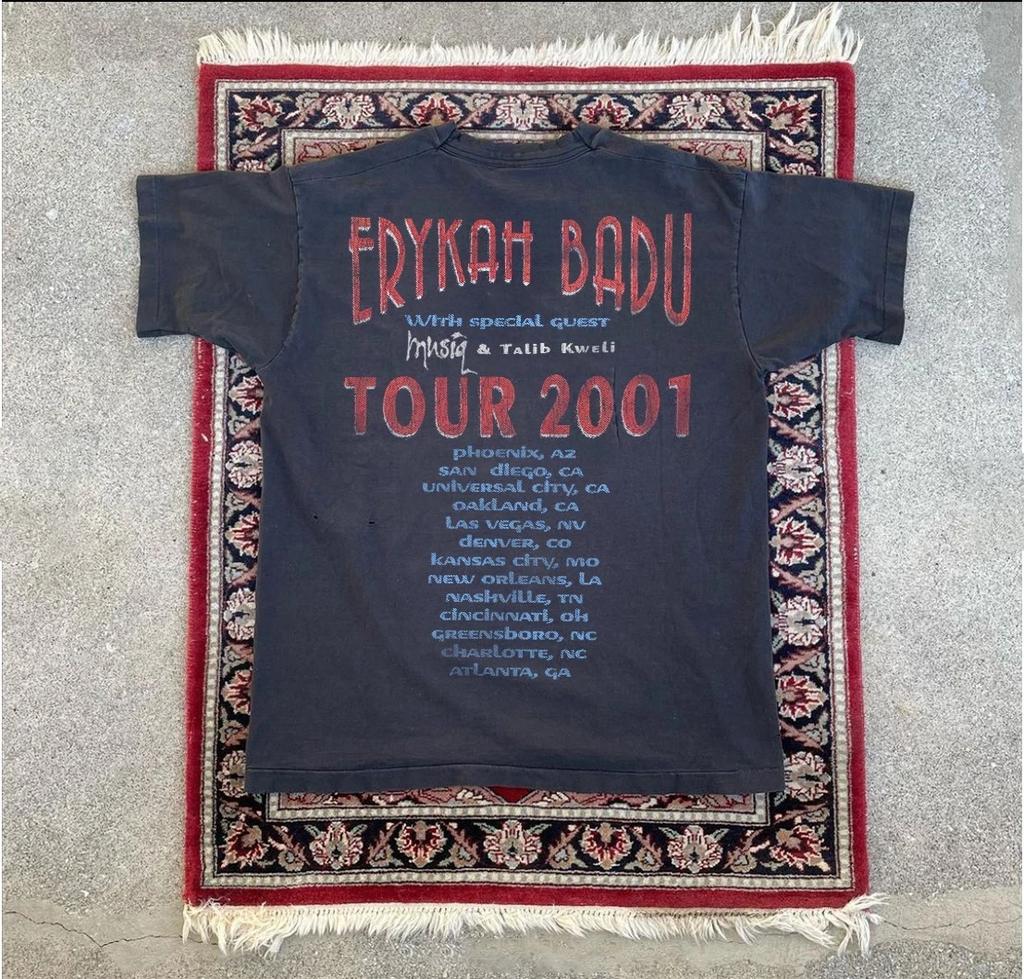 2001 Erykah Badu Tour Aged T-Shirt Black M