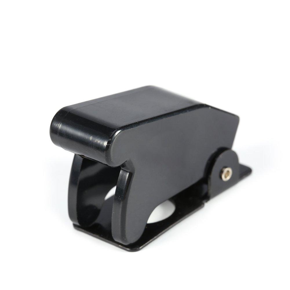 5PCS Safety Switch Cover Car Truck Automotive Toggle Rocker Switch Guard Plastic Shell Metal Spring Safety Switch Cover 12mm Mounting Dimensions