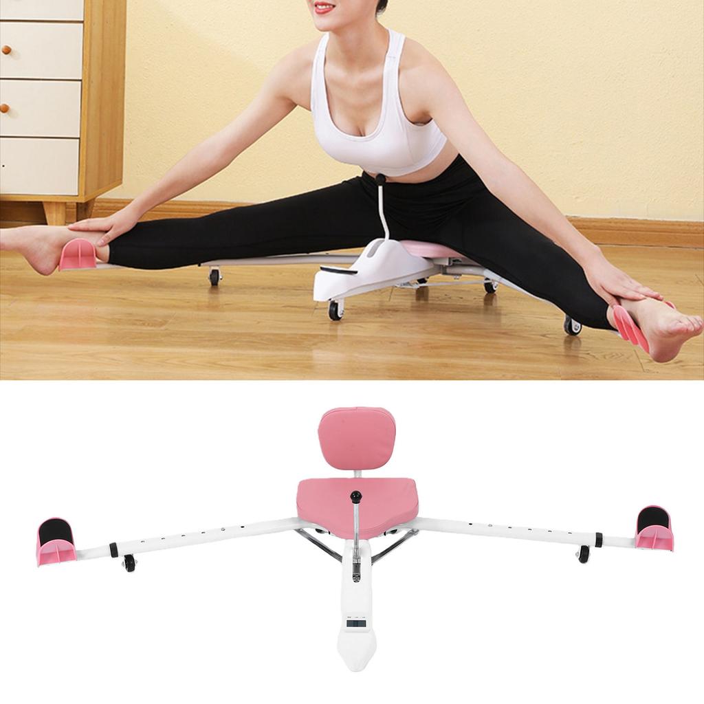 Split Machine Leg Stretcher Machine 180 degrees Expansion 330 Lbs Stretching Machine with PU Seat Back Rest Timer for Flexibility