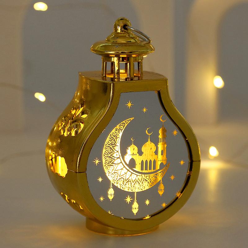 Ramadan Kareem Led Lantern Light Eid Mubarak Ornaments Decoration for Home 2025 Islamic Muslim Party Supplies Eid Al-Fitr Gift