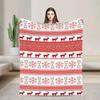 Cozy Christmas Deer Knit Throw Blanket Soft Warm Winter Bedspread for Home Decor Perfect for Boys Girls