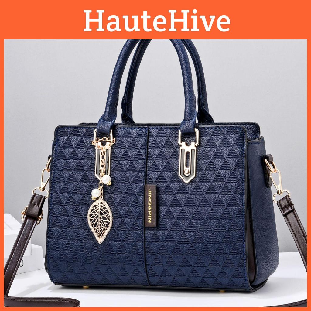 Contemporary Women's Casual Tote Bag With A Unique Stitching Design Available In Multiple Colors