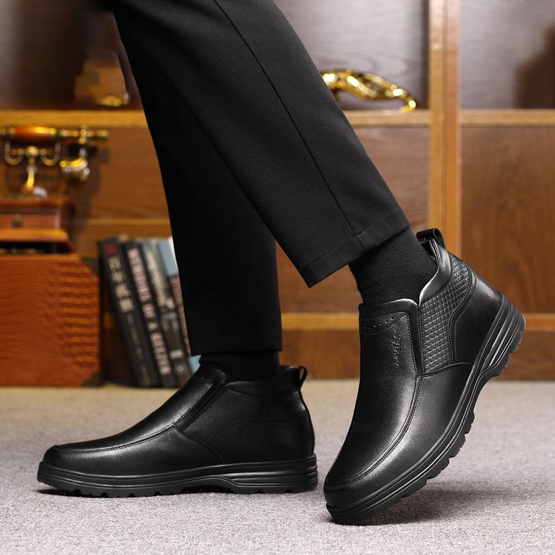 Обувь для мужчин зимняя новая мода универсальная хлопковая обувь мужская плюшевая теплая — фото 5