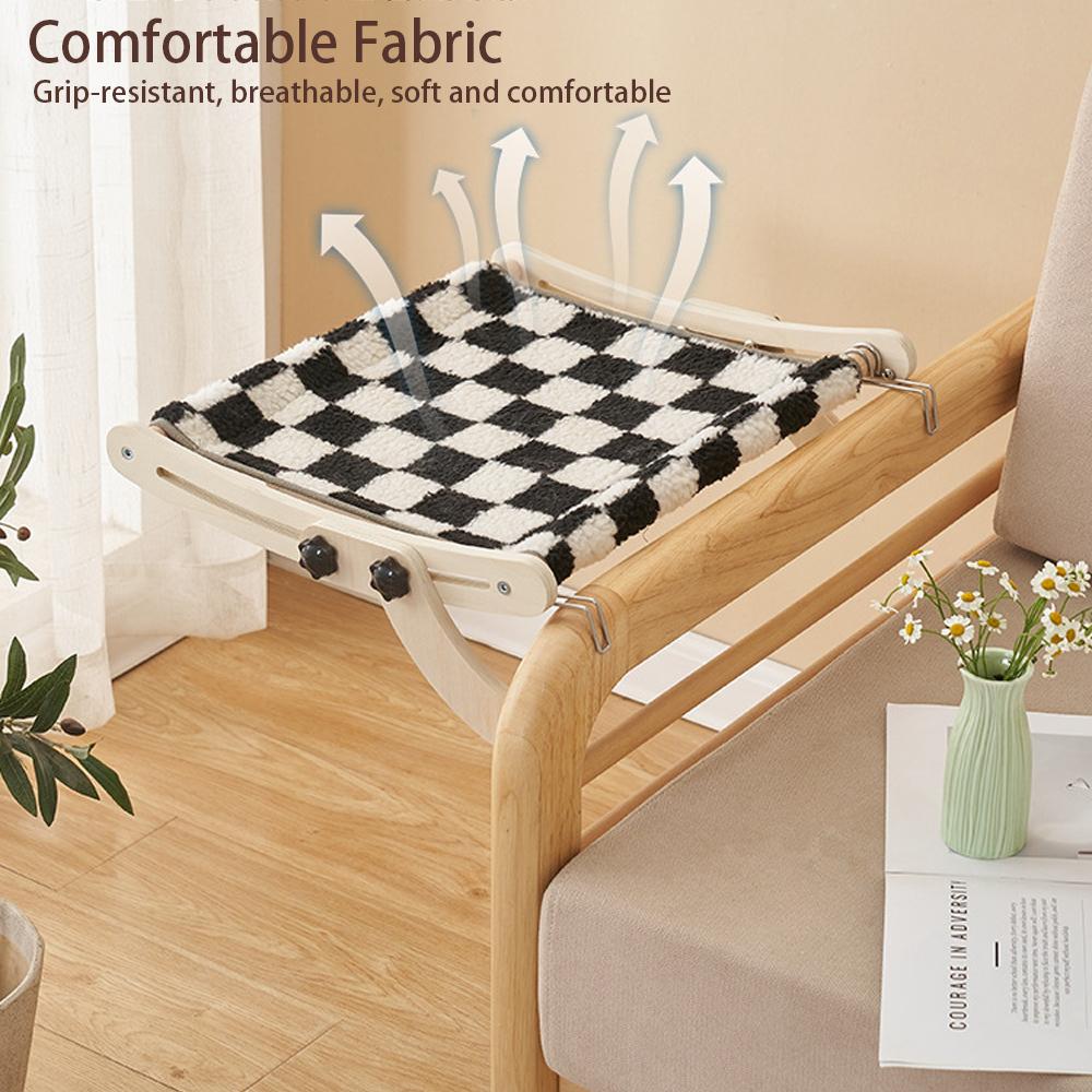 Holz Haustier Katze Fensterbett Hängematte Katze Heizkörperbett Katze Fensterplatz Für Wohnungskatzen Verstellbar Hält Bis Zu 18kg Wird Für Fenster Verwendet