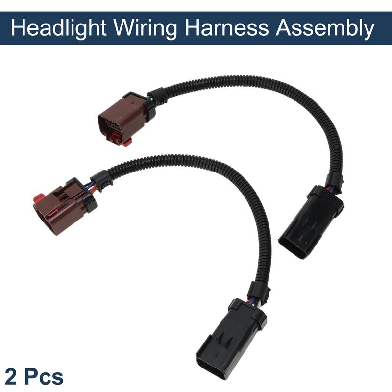 X Autohaux No.55077346AA Headlight Wiring Harness Assembly for Ram 1500 2002-2003 2 Pcs