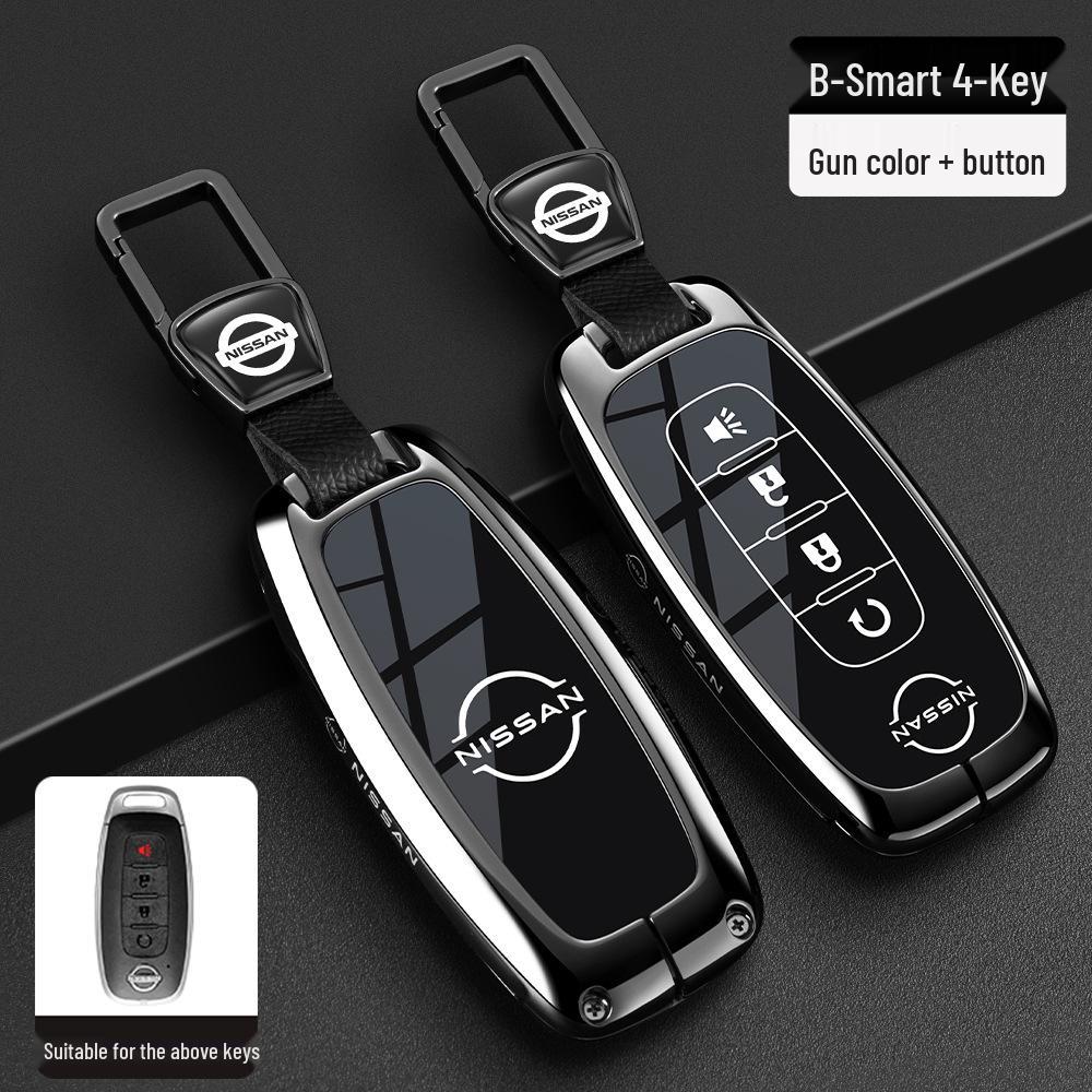 Nissan Schlüsseltasche Abdeckung: Passt für neue Sylphy, Teana, Tiida, Qashqai, X-Trail, Bluebird Modelle, Inklusive Schlüsselanhänger für Männer