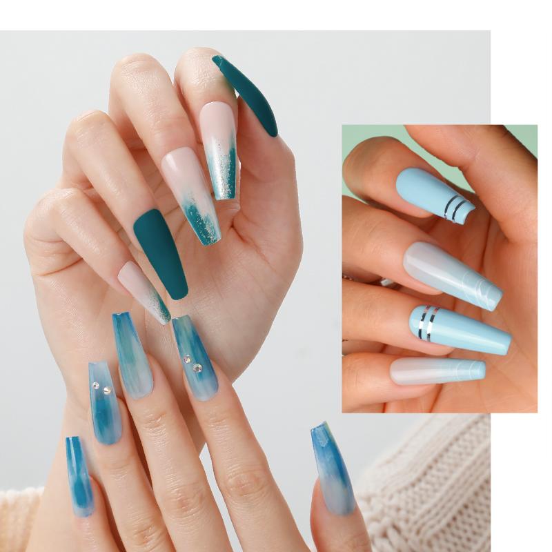 ROSALIND Półpermanentny żel do paznokci Seria Niebieska Lakier żelowy do paznokci