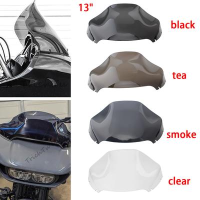 13" Motorcycle Windshield Fairing Windscreen Black/Smoke/Clear/Tea For Harley Road Glide FLTRXS FLTRU FLTRK FLTRT 2015-2023 2024