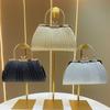 Clutch Bag With Pleated Design And Ine Glitter Design For Evening Events