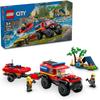 LEGO City 4WD Brandbil og Redningsbåd Legetøjssæt til Børn i Alderen 5-8 Byggeklodser Køretøj
