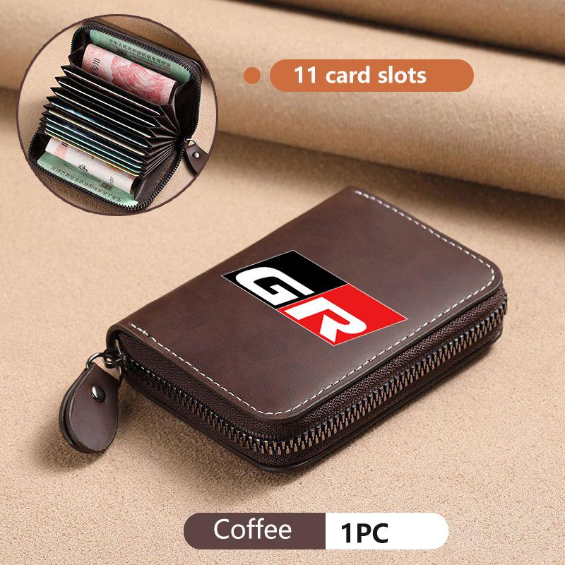 

For Toyota Car Leather Wallet Motor ID Credit Card Ticket Storage Bag chr Corolla Camry rav4 Yaris hilux prius avensis