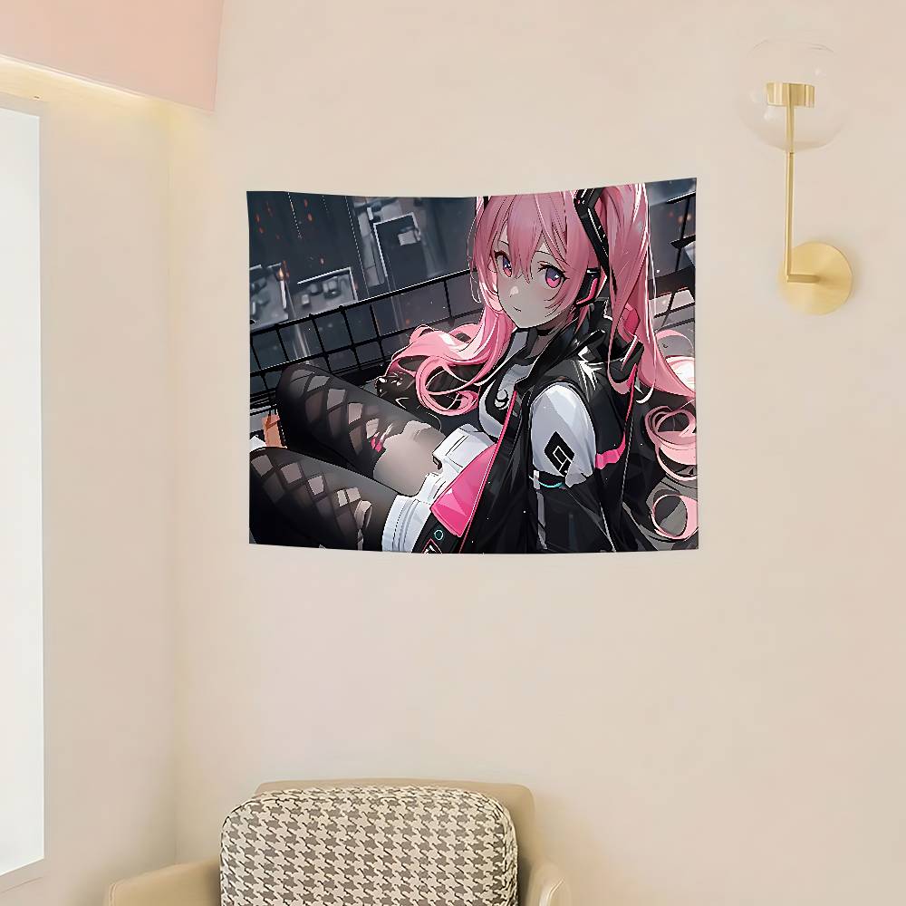 Gaming Anime Girls Flag Banners Garage Car Tapestry Flag Garage Outdoor Decor Bedroom