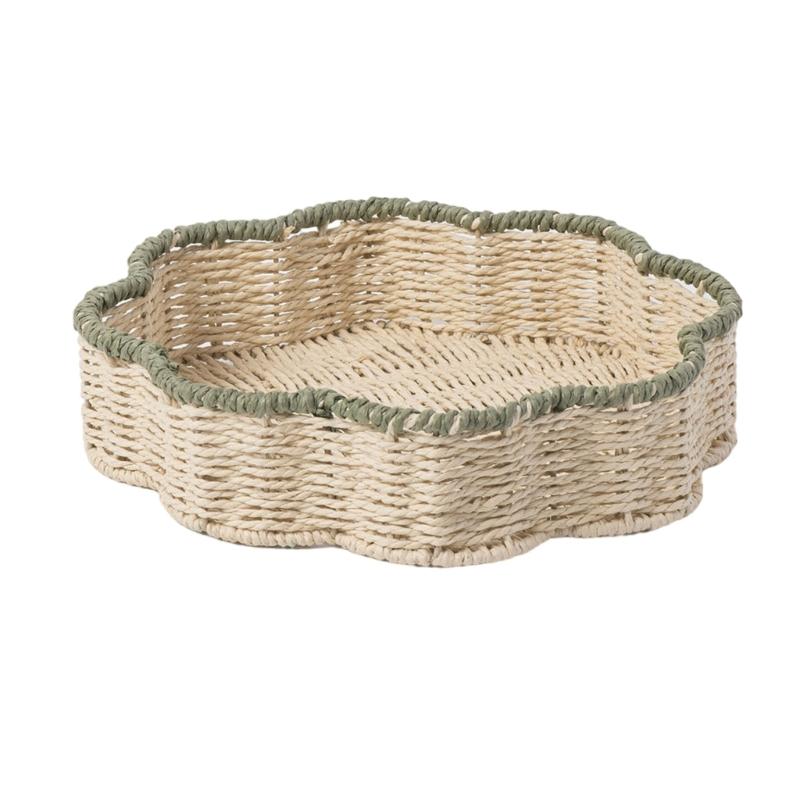 Handwoven Paper Cord Organizers Essential Household Paper Rope Basket Bin for Modern Storage Needs