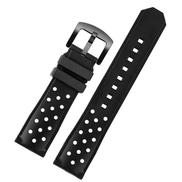 

Silicone Watch Accessories Band for Tag Heuer Racing F1 WAZ2113 Sports Watch Series Rubber Men s black Watch Strap 22mm 22mm