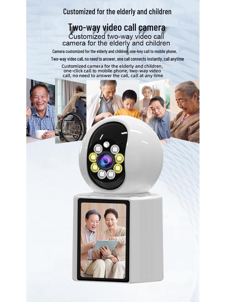 Ultra-Clear 360° Indoor WiFi Camera with Two-Way Video for Elderly Surveillance