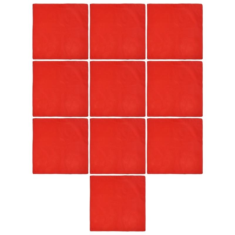 10 Pieces Lightweight Square Scarves Breathable Polyester Head Cover for Daily Outfits Four Season Sports Bandanas