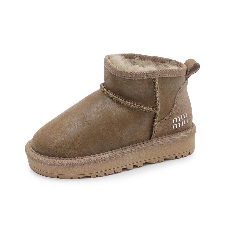 Women's 2025 Winter Waterproof Non-Slip Snow Boots for Children - Velvet Lined, Thick Cotton, Girls' Thick Sole Design.