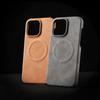 Sheepskin Leather Magnetic Phone Case for iPhone Air 12 13 14 15 16 17 Pro Max 15pro Charging Business For MagSafe Cover