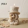 3D Cowboy Skull Silicone Mold, Halloween Skeleton Candle Mold for Epoxy Resin, Candle Making, Soap, Clay, Wax Casting, Halloween Home Decor