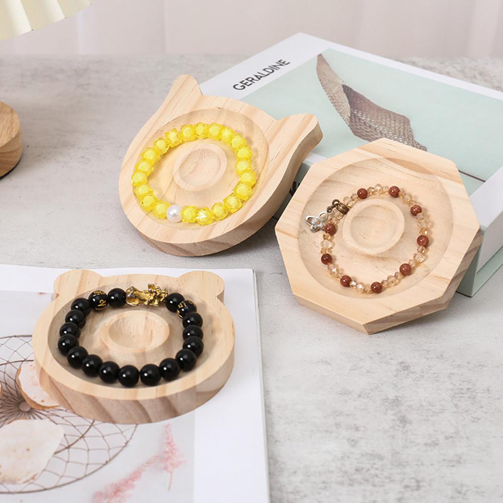 1pcs/lot Wooden Beading Design Board Suitable Bracelet Display Stand For Jewelry Making Necklaces Crafts Tray Practical Display