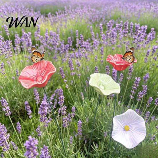 Insect Watering Station Handmade Ceramic Pollinator Station, Colorful Flower Bee Water Feeder & Butterfly Bird Bed Post Decoration Bath, Small Outdoor