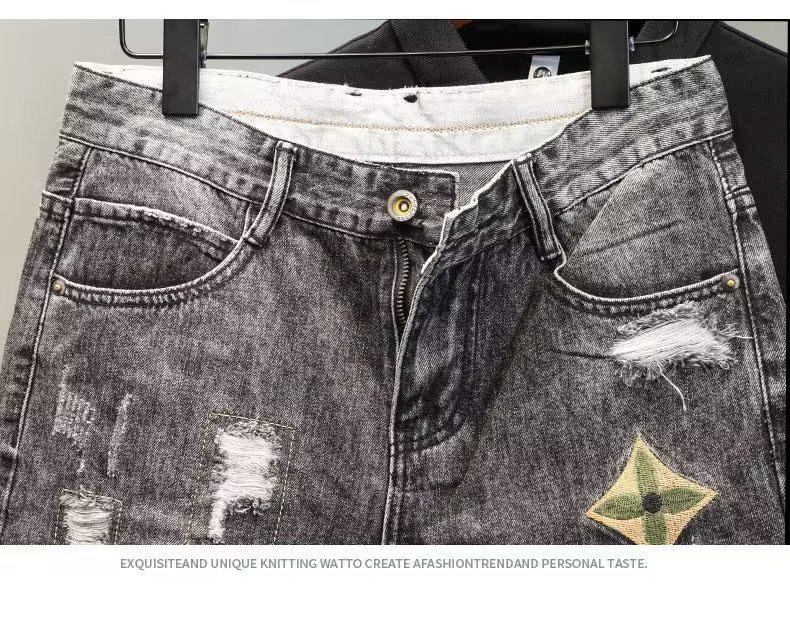 Pánské trendy džínové ležérní volné letní šortky