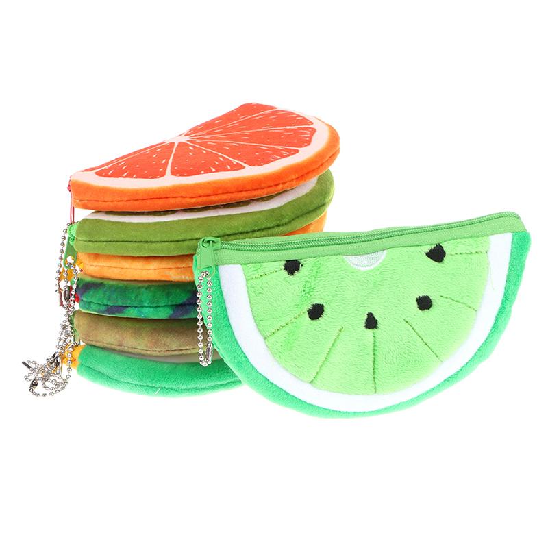 

Фруктовый кошелек Оранжевый Лимон Монета Кошелек Плюшевый денежный мешок Сумка Брелок Сумка для хранения