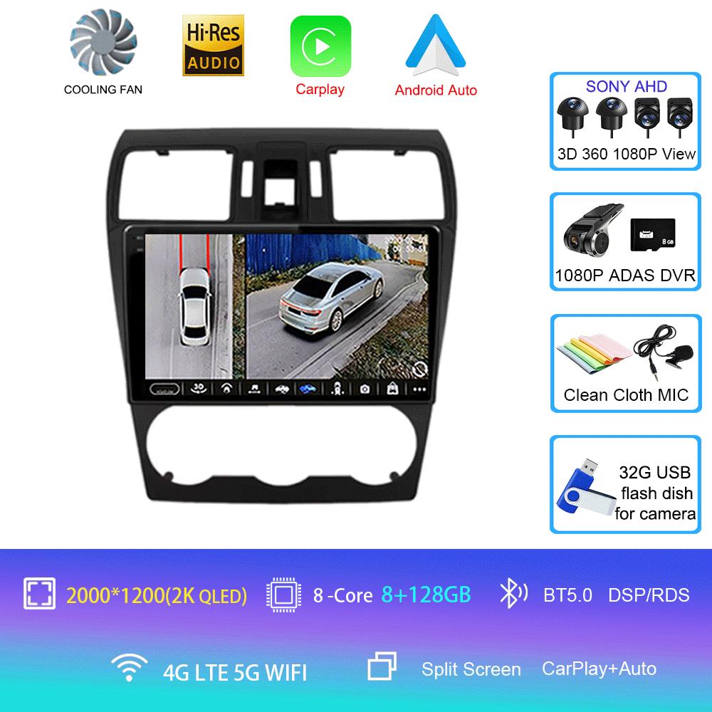 For Subaru Forester XV WRX 2012 -2015 Android 14 Video Player Car Radio Multimedia 2 Din Navigation GPS BT 4G WIFI Stereo DVD