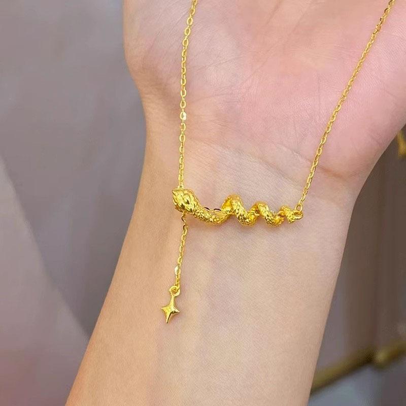 New Fashion Snake Shape Pendant Chain Necklace For Women Trendy Gold Color Girls Neck Choker Jewelry Wedding Accessories Gifts