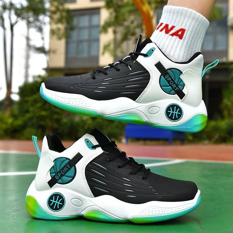 Basketball Sports Shoes Men's Spring and Autumn New Shoes Korean Style Trend Running Shoes Casual Breathable Comfortable Basketball Shoes Men