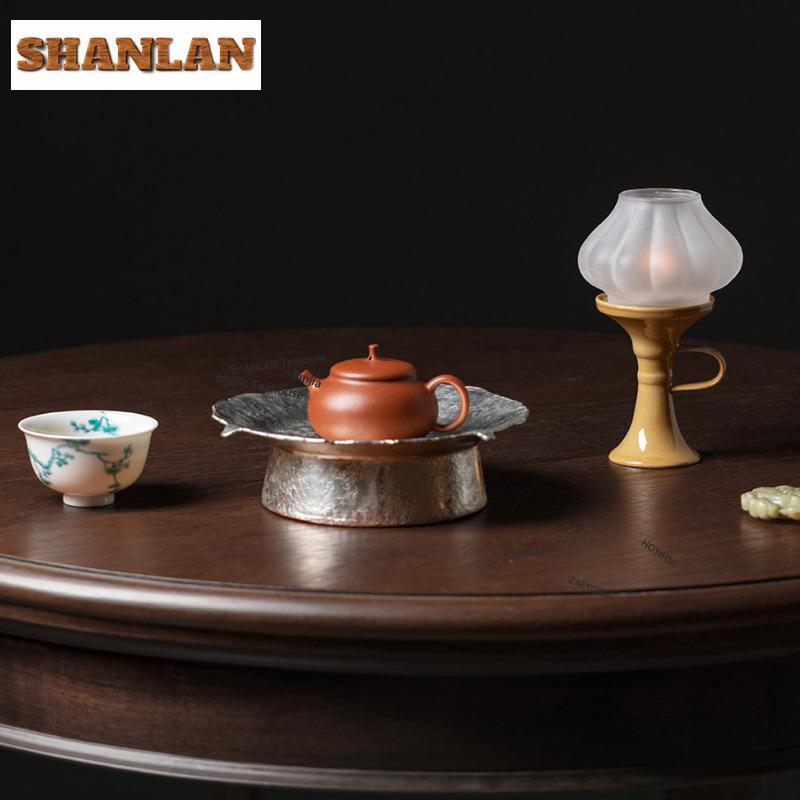 HOYIHM Mustard Candle Holder Ancient Candles and Owners Scented Aromatic Candles Candle Lights Teaware Literati Accessories Gift