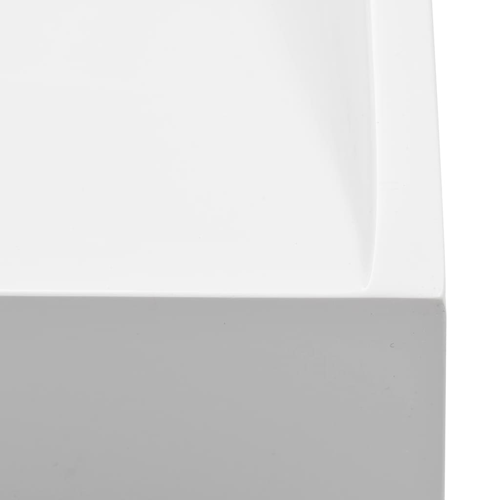 Wash Basin 80 X 46 X 11 Cm Mineral Cast   Marble Cast White