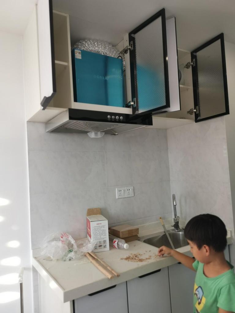 Compact 60-70cm Euro Style Top-Mount Range Hood with Large Suction for Small Apartments.