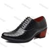 Fashion Men Shoes Genuine Leather Luxury British Style Business Casual Shoes Loafers High-quality Men Dress Thick Heel Wedding Shoes 6cm