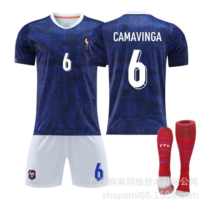 26 Zuhause Nr. 10 Mbabpe Fußball-Uniform Set 11 Dembele 6 Kamawinga 7 Griezman Trikot