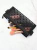 Hot-selling Black Mesh Heart Transparent Makeup Brush and Lipstick Storage Bag Travel Toiletry Organizer Creative Gift for Women