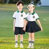 Stylish British Inspired Summer Outfit For Kids Two Piece Set Comfortable Cotton Fabric