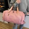 Oxford Cloth Travel Luggage Bag Solid Color Duffle Bag Simple Sports Fitness Bag  Gym