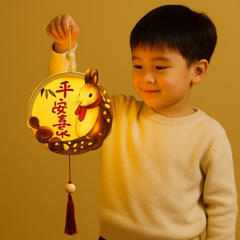 

Chinese Festival Lantern Material Pack Paper Rabbit Lantern Moon Festival Style 1