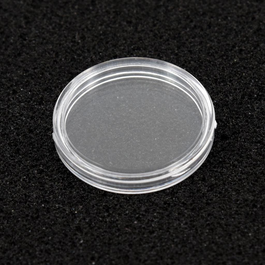 100x Transparent Coin Capsules Coin Case Holders Container Storage Boxes - 25mm