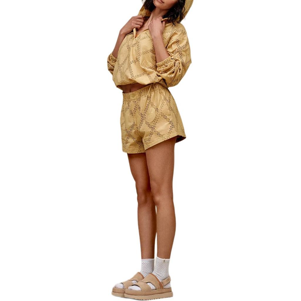 UGG Solid Color Mesh Hollow Casual Shorts Women Shorts Nettle 1167413-NTTL