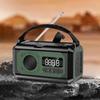 12000mAh Weather Alert Radio with 2 Solar Panels Solar Hand Crank Multifunction Radio Reading Lamp SOS Alarm for Outdoor Camping